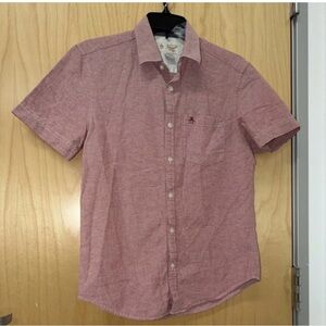 Original Penguin Men's Casual Red Button Down Shirt